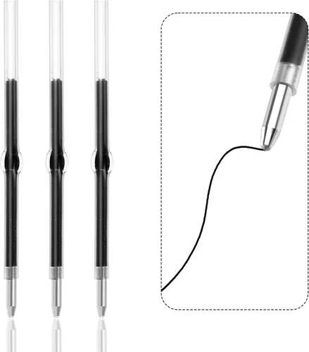 Miniatura 2 de jiebor 100 bolígrafos con cuentas, recambios de bolígrafos de tinta negra de 0.039 pulgadas para bolígrafos de cuentas de plástico, suministros