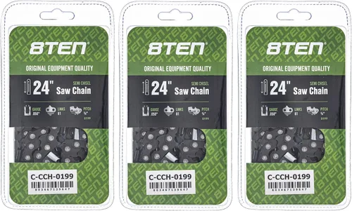 Miniatura 38 de 8TEN Cadena de motosierra semi cincel de 6 pulgadas .050 1/4 42 DL para Worx WG320 Black & Decker LLP120 (paquete de 3)