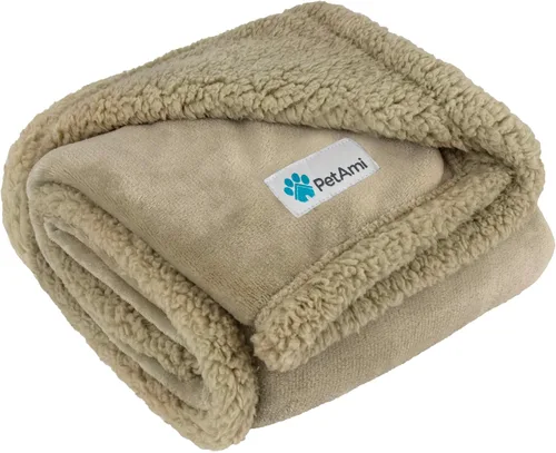 Miniatura 18 de PetAmi Manta para perros pequeños y medianos, manta de cama para mascotas, gatos, cachorros, gatitos, funda de vellón para muebles, protector
