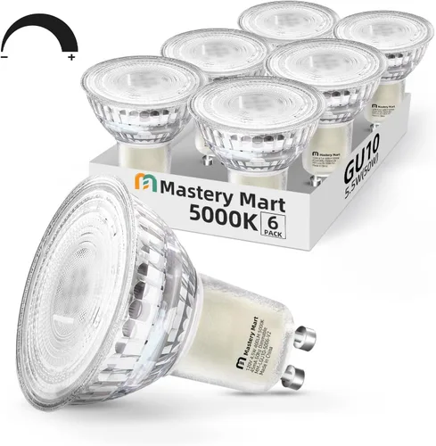 Miniatura 14 de MASTERY MART Bombillas LED GU10 de 4.5 W, certificación UL, certificado Energy Star, 5000 K blanco suave, regulable, 18 unidades (paquete de 1)