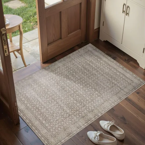 Miniatura 18 de Rugxara Alfombra de entrada lavable de 3 x 5, alfombras de pasillo bohemias antideslizantes para pasillo, entrada, cocina, baño, cuarto