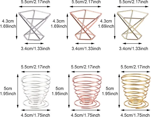 Miniatura 8 de Paquete de 6 soportes para plantas de aire, estantes de alambre de metal para plantas, contenedor Tillandsia para plantas de aire, decoración