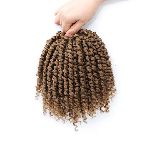 Miniatura 45 de Pelo de ganchillo Passion Twist de 10 pulgadas, 8 paquetes, cabello Passion Twist pre-trenzado, cabello de ganchillo Passion Twist para mujeres 1b