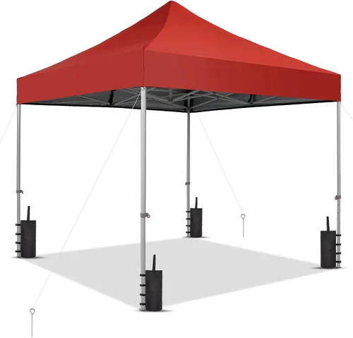 GDY Tienda de campaña plegable Steeple de 10 x 10 pies para exteriores, kioscos plegables instantáneos portátiles comerciales, toldos de tubo