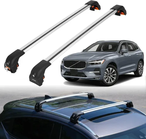 Miniatura 13 de ERKUL Barras transversales de techo para Volvo XC90 2016-2026 Barras transversales de aluminio con cerradura antirrobo para el techo Compatible