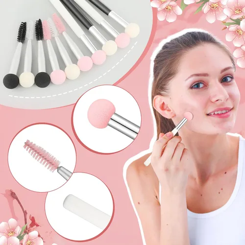 Miniatura 6 de Skyley Juego de brochas de maquillaje de esponja de belleza, aplicador de esponja, cepillo corrector, cepillo de maquillaje de cabeza suave, cepillo