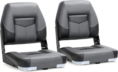 Miniatura 15 de NORTHCAPTAIN T1 Deluxe Asiento plegable para barco con respaldo bajo, tornillos de acero inoxidable incluidos
