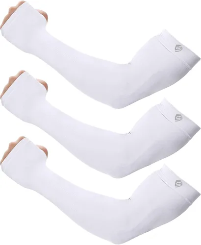 Mangas para brazo, para hombres o mujeres. Para calentar o refrescar. Guantes de Compresión con factor de protección de los rayos ultravioleta UPF