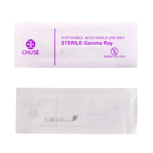 Miniatura 4 de Chuse S16 50pcs Maquillaje Permanente Manual Ceja Tatuaje Aguja Curvada Hoja 16 Agujas