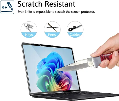 Miniatura 4 de Megoo - Protector de pantalla para laptop Microsoft Surface 8/7 de 13.8 pulgadas (2026/2024), película protectora de vidrio templado ArmorShield