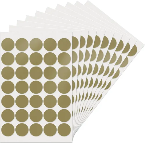 Calcomanías de puntos dorados de 1 pulgada, etiquetas redondas de codificación de colores, etiquetas de colores para oficina, aula, hogar, patio, Oro