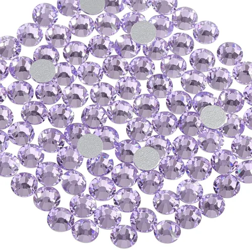 Miniatura 19 de Beadsland 1440 diamantes de imitación de cristal con parte trasera plana, gemas redondas, ámbar, SS3, 0.047-0.055 in