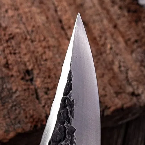 Miniatura 5 de Cuchillo de carnicero para carne, cuchillo de carnicero casero de 5 pulgadas para tallar carne y deshuesar pequeño cuchillo forjado a mano cuchillo