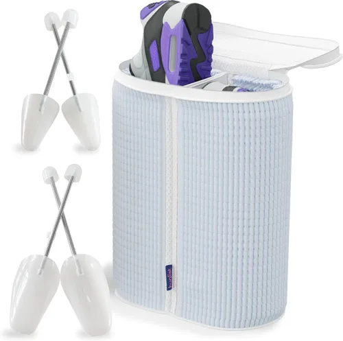 Miniatura 9 de Bolsa para lavadora de zapatos, bolsa de zapatos para lavar con árboles de zapatos ajustables, bolsa de zapatos para lavandería para 2 zapatos