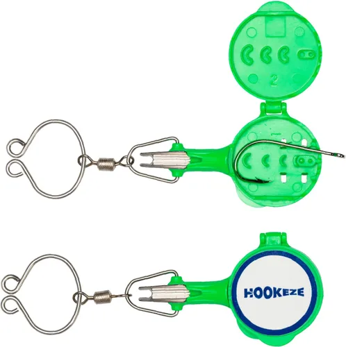 Miniatura 12 de HOOK-EZE Herramienta para atar nudos de pesca Protege de los anzuelos de pescado Ata nudos de pesca fácilmente Gadgets geniales para Verde