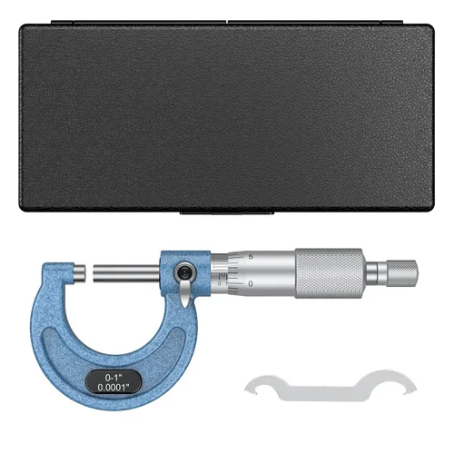 Miniatura 6 de HDLNKAK Micrómetro exterior, micrómetro de maquinista de 0-1", juego de micrómetro de graduación de 0.0001", micrómetro de precisión de aleación