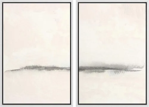 Miniatura 89 de SIGNWIN Lienzo enmarcado para pared, juego de arte sereno de paisaje de pantanos, ilustración rústica, arte moderno, minimalismo, decorativo