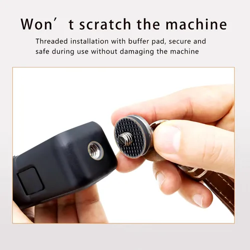 Miniatura 4 de Correa de mano de cuero para DJI OSMO Pocket 3 Accesorios de cámara con 1/4 tornillo pulsera de mano, Marrón