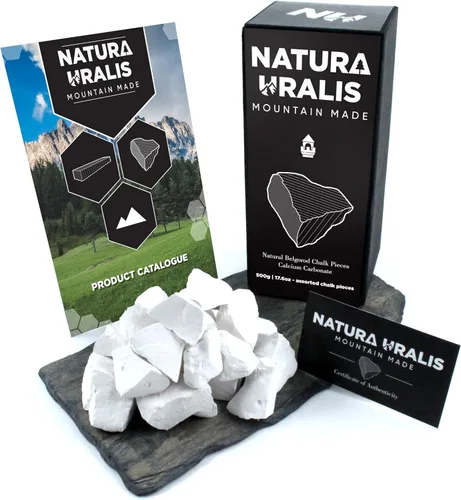 Miniatura 8 de Natura Uralis Trozos de Tiza Premium Belgorod 7 oz de Trozos de Tiza Blanca - Crujido Increíble, Textura Terrosa, Aterciopelada y Firme