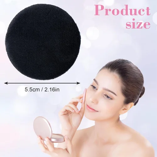 Miniatura 2 de HINZIC Paquete de 25 esponjas redondas de 2.36 pulgadas para aplicadores de maquillaje de base, algodón suave y agradable a la piel, esponjas