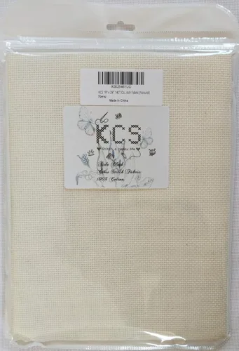 Miniatura 3 de Tela de punto de cruz de 14CT de algodón Aida de 19 x 28 pulgadas (blanco antiguo)