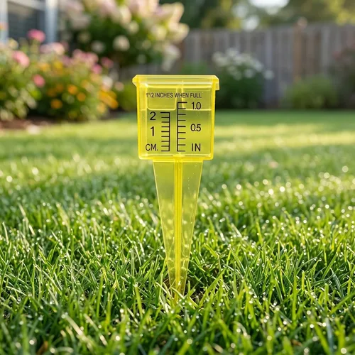 Miniatura 5 de Housoutil 2 rociadores de lluvia para exteriores, medidor de agua de césped de 1.5 pulgadas, herramienta de medición para monitoreo preciso