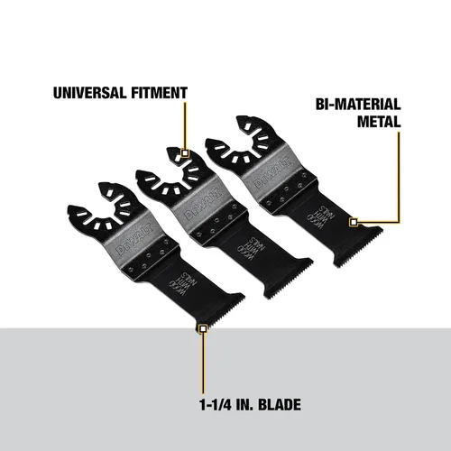 Miniatura 2 de DEWALT Hoja oscilante de titanio para herramientas de madera con clavos, 1-1/4 pulgadas, paquete de 15, (DWA4203-3)