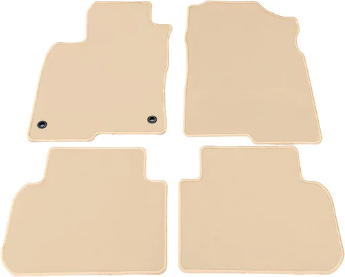 IKON MOTORSPORTS, Alfombrillas compatibles con Honda Civic 2022-2026 y Acura Integra 2023-2026, juego de 4 alfombras de repuesto de nailon beige