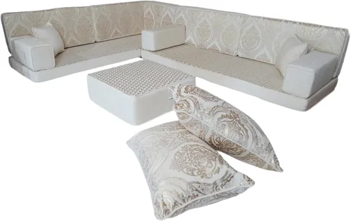 Miniatura 5 de arabicsofa Cojín de Piso Diwan Árabe – Juego de Asientos de Sofá Majlis Tradicional Árabe