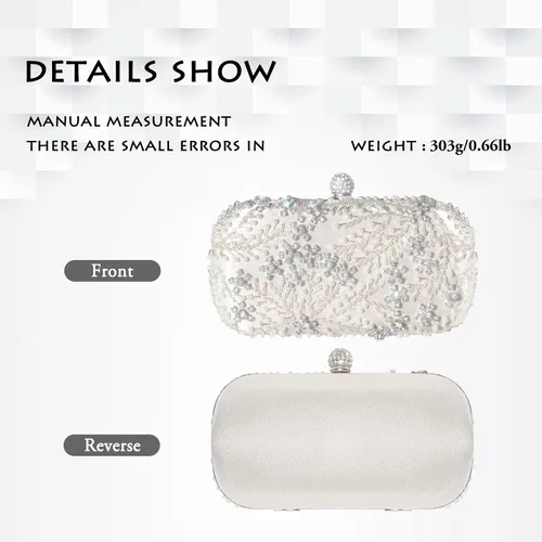 Miniatura 4 de AOYUNHUI Monederos de mano para mujer, bolso cruzado de boda, bolso cruzado para mujer, boda, graduación, fiesta, club