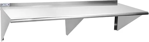 Miniatura 16 de HALLY SINKS & TABLES H Estante de acero inoxidable de 18 x 36 pulgadas, 350 libras, estantería flotante comercial de montaje en pared