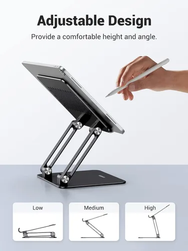 Miniatura 2 de UGREEN Soporte para Tableta para Escritorio con Doble Varilla de Soporte de Aluminio Ajustable Multi-Ángulo Accesorios de Oficina en Casa Compatible