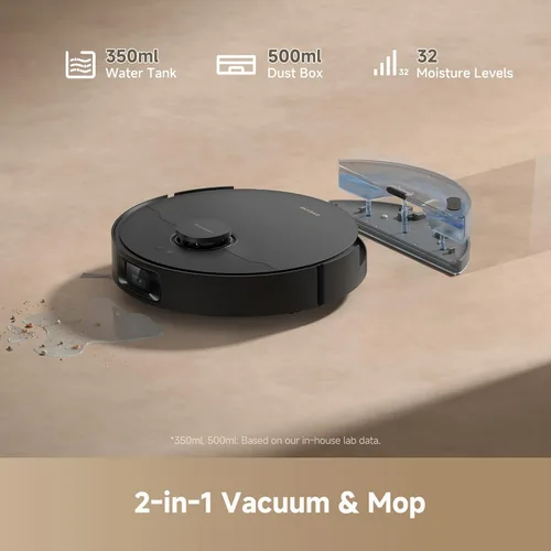 Miniatura 6 de DREAME Aspiradora robot D20 Pro Plus, succión de 13,000 Pa, DuoBrush para pelo de mascotas, limpieza de esquinas, vaciado automático, navegación LDS