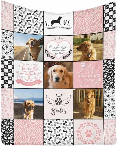 Miniatura 15 de Manta personalizada con foto de perro, mantas con imagen personalizada para amantes de los perros, manta personalizada para regalos con mis propias