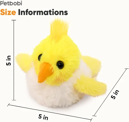 Miniatura 8 de Petbobi Juguetes para gatos, pájaro aleteante, juguete interactivo para gatos con alas aleteadoras y sonidos de chirrido, juguete recargable por USB