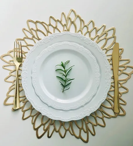 Miniatura 3 de Occasions - Manteles individuales dorados metálicos, A1. Hoja de oro A. Hoja de oro
