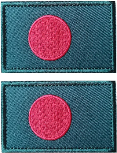 Miniatura 149 de 2 parches de bandera de Japón de AliPlus bordados tácticos militares moral parche apliques gancho y bucle