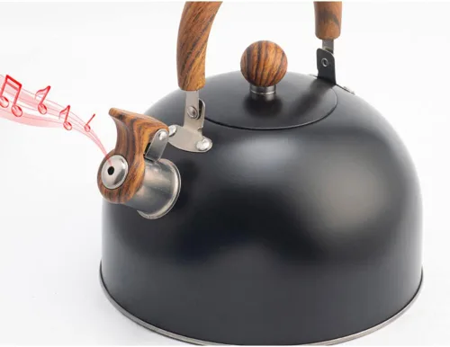 Miniatura 5 de Hervidor de té silbante – Hervidor de té de 3.1 cuartos de galón, tetera silbante de acero inoxidable para estufa, tetera silbato de 3 litros