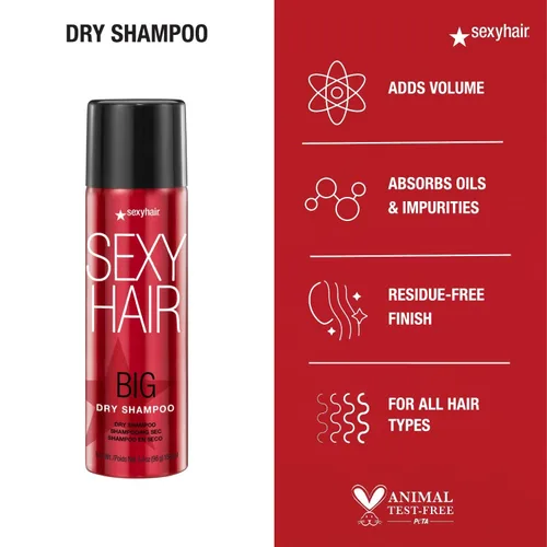 Miniatura 6 de SexyHair Big Dry Shampoo Elimina aceites e impurezas Proporciona volumen adicional Todo tipo de cabello