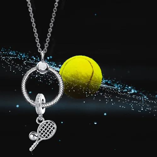 Miniatura 6 de YSAHan Abalorio deportivo con diseño de tenis y béisbol, para pulsera Pandora