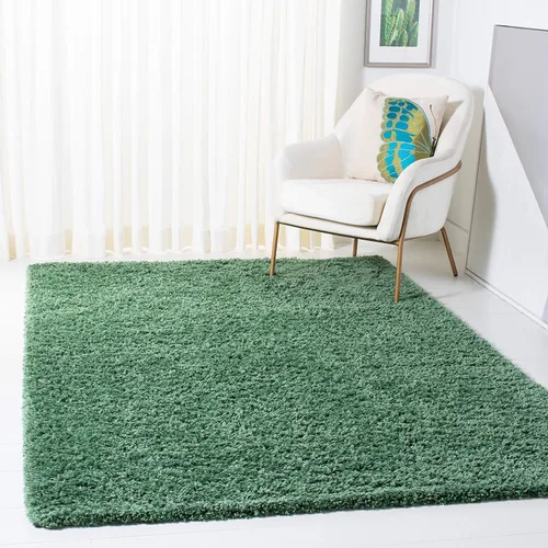 Miniatura 13 de SAFAVIEH Venus Shag Collection - Alfombra decorativa, 2 pies 2 pulgadas x 4 pies, color azul, diseño sólido, no desprende pelusa y de fácil cuidado