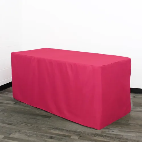 Miniatura 11 de YOUR CHAIR COVERS Mantel ajustable color marrón chocolate – Mantel rectangular de poliéster ajustable de 6 pies, mesa de buffet para interiores