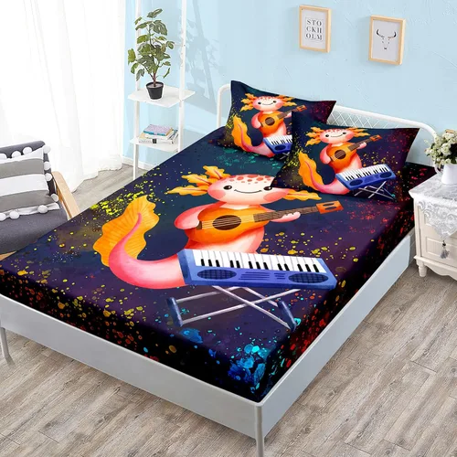 Miniatura 17 de HOSIMA Juego de ropa de cama, sábanas de microfibra de bolsillo profundo tamaño Queen de 61"×81" con 2 fundas de almohada, ropa de cama
