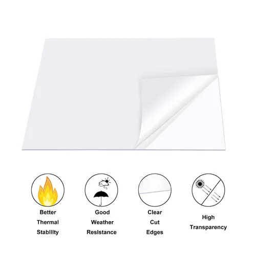 Miniatura 5 de YSTIME Hoja de Acrílico Transparente de 8" x 12" Plexiglás Hoja de Plástico para Manualidades Tablero Acrílico Transparente con Papel Protector