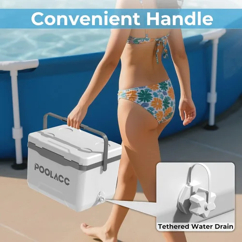 Miniatura 6 de Portable Personal Cooler, Poolside Ice Chest Fits INTEX Pools, Hard-Sided Cooler, Bonus Ice Pack Included, For Above Ground Pool or Spa