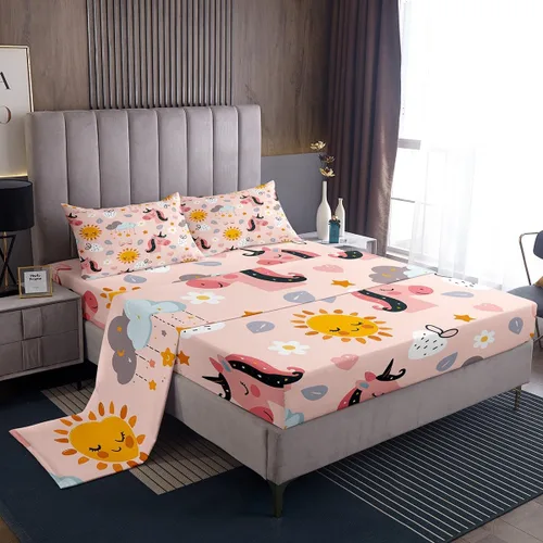 Miniatura 9 de Manfei Juego de sábanas de pájaros tamaño matrimonial, juego de ropa de cama floral de hojas botánicas para decoración de habitación de niños