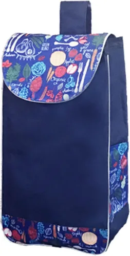 Miniatura 9 de THEGA Bolsa de repuesto plegable para carrito de compras de 35 litros, bolsa de almacenamiento impermeable de tela Oxford, bolsa de repuesto
