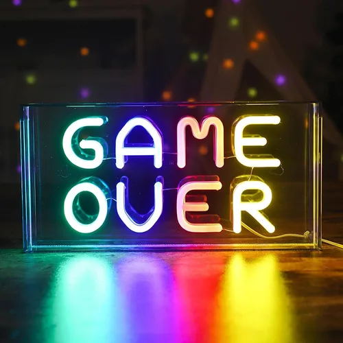 Miniatura 18 de Letrero de neón LED para fiesta, escritorio, dormitorio, hogar, cumpleaños, decoración artística con USB
