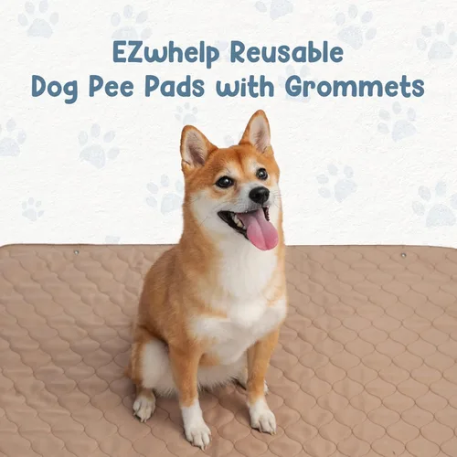 Miniatura 2 de EZwhelp Almohadillas reutilizables para orina de perro, almohadillas de entrenamiento impermeables para perros, lavables e higiénicas, esquinas