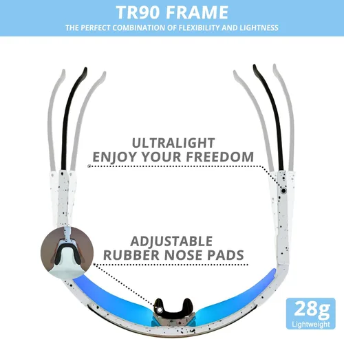 Miniatura 2 de Gafas de ciclismo para mujeres y hombres jóvenes, lentes de sol de béisbol UV400, ideales para senderismo, correr, pesca, esquí